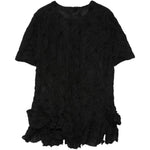 Top a maniche corte con texture in nero Comme des garcons comme des garcons - donna 