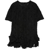 Top a maniche corte con texture in nero Comme des garcons comme des garcons - donna 