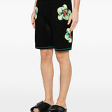 Shorts con dettagli floreali in nero Casablanca - uomo 