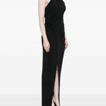 Abito lungo con scollo halter in nero Amen - donna 