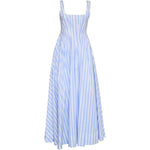 Abito lungo con pieghe a righe in azzurro Sportmax - donna 