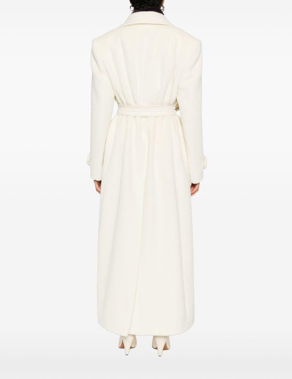Cappotto doppiopetto con cintura julia in bianco Tagliatore - donna 