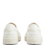 Sneakers basse in pelle scamosciata in bianco 