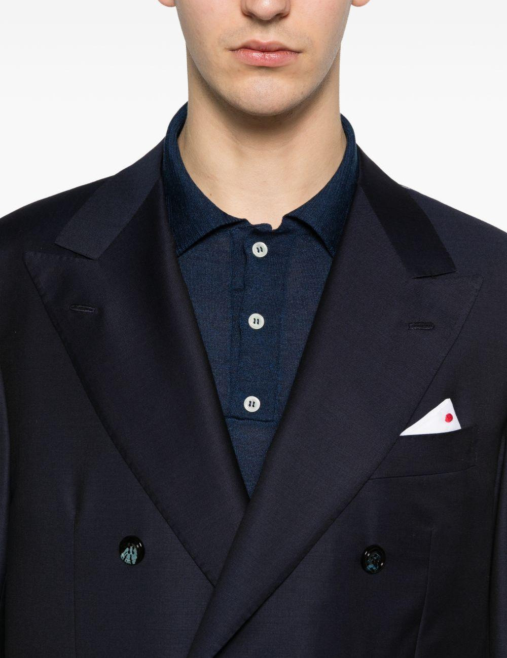 Completo doppiopetto in blu Kiton - uomo 