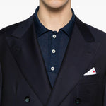 Completo doppiopetto in blu Kiton - uomo 