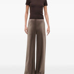 Pantaloni Stroll a gamba ampia in marrone Staud - donna 