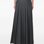 Gonna maxi plisettata in grigio 