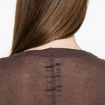 T-shirt corta a maniche lunghe in marrone Rick owens - donna 