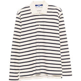 Polo a maniche lunghe a righe in bianco e blu Junya watanabe - uomo 