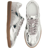 Sneakers Tb.490 pelle metallizzata argento 