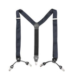 Bretelle con dettagli in pelle in blu Bencivenga - uomo 