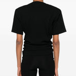 T-shirt con nodo in nero 