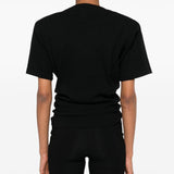 T-shirt con nodo in nero 