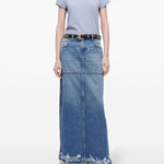 Gonna denim con vita media in blu Re/done - donna 