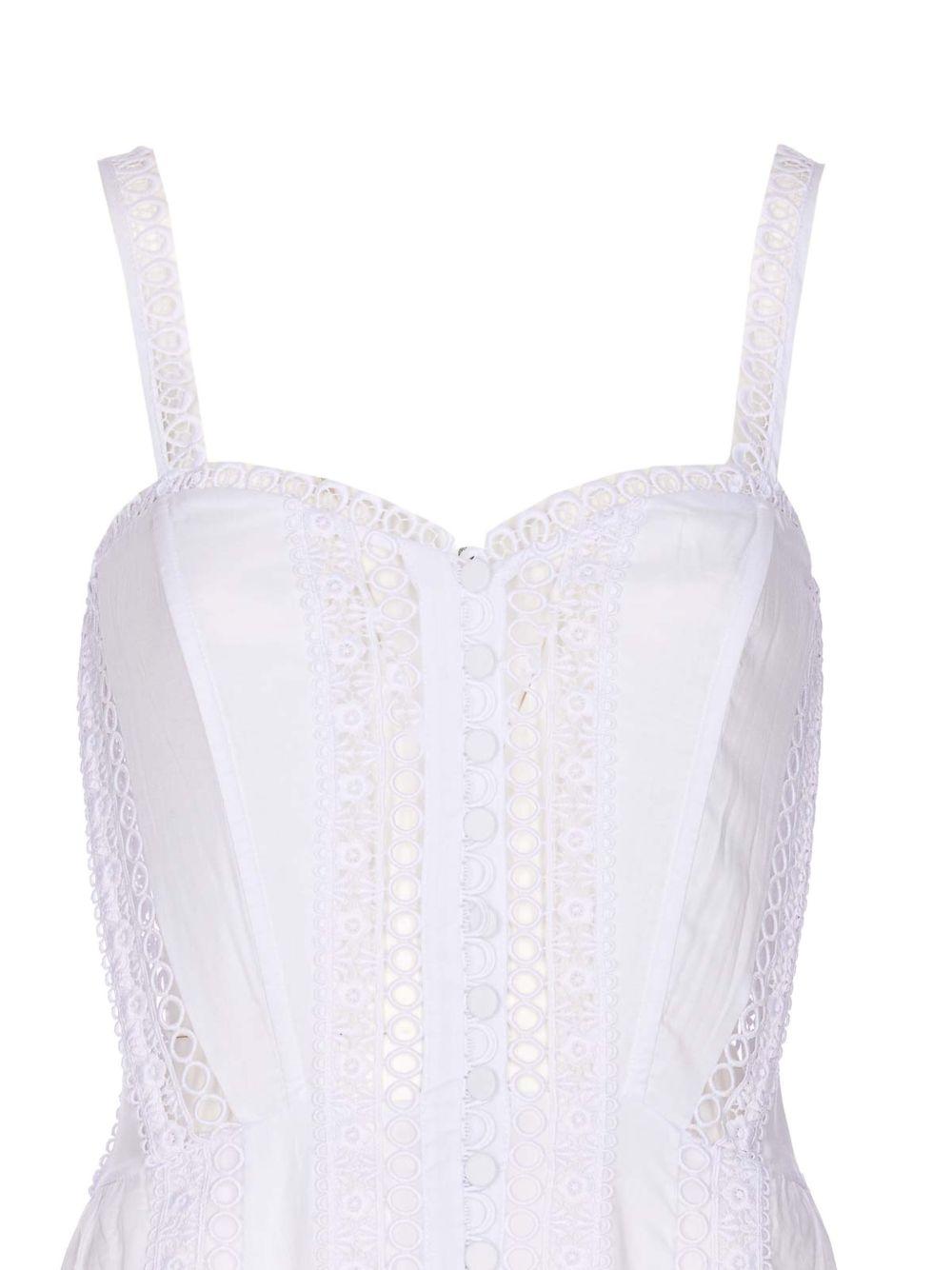 Abito con inserti in pizzo dafelle in bianco Charo ruiz ibiza 1989 - donna 