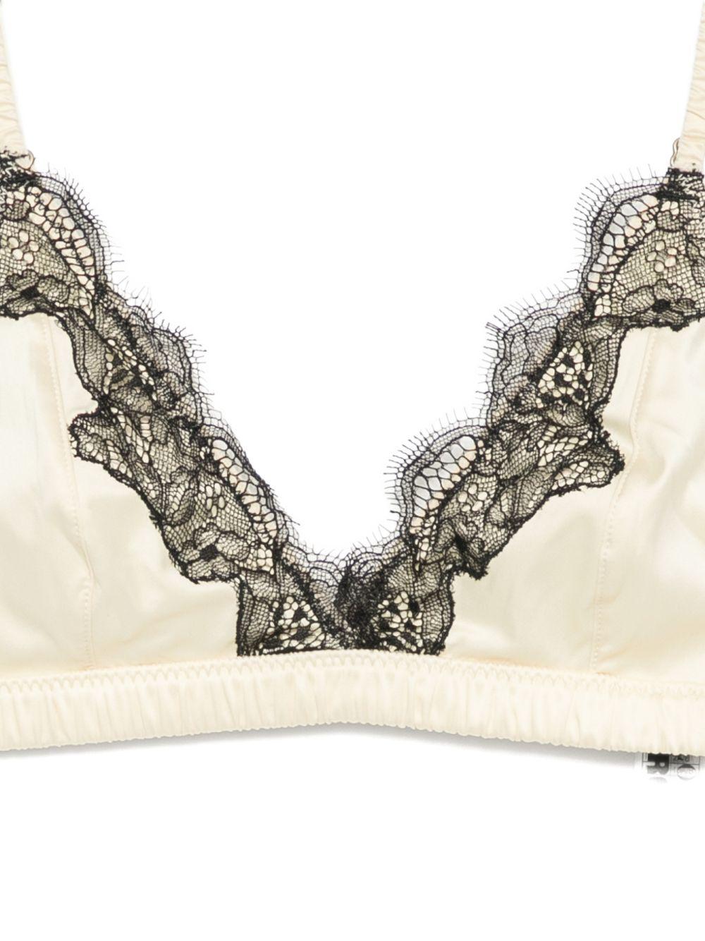 Top con bordo in pizzo in beige  Rotate x love stories - donna 