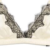 Top con bordo in pizzo in beige  Rotate x love stories - donna 