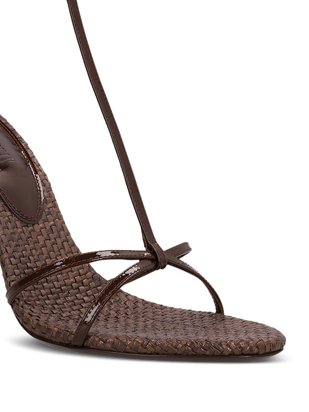 Sandali lidia con design intrecciato in marrone Paris texas - donna 