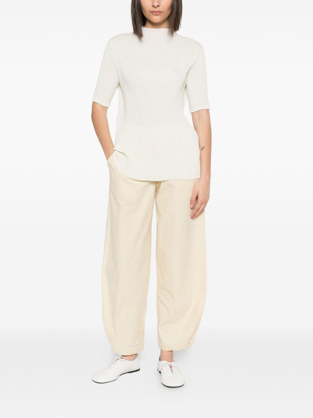Top a pieghe in bianco Issey miyake - donna 