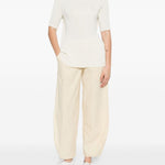 Top a pieghe in bianco Issey miyake - donna 