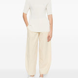 Top a pieghe in bianco Issey miyake - donna 