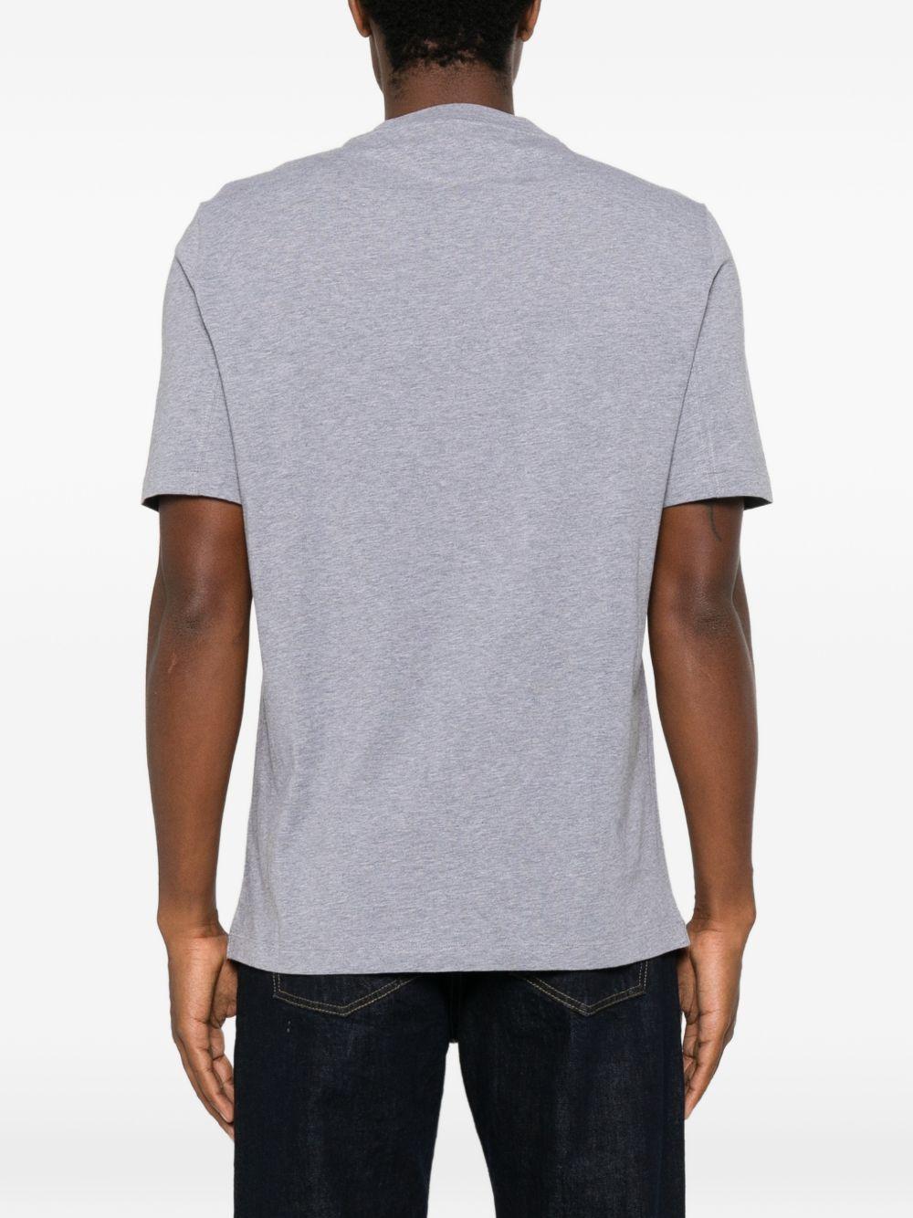 T-shir a maniche corte con logo in grigio 