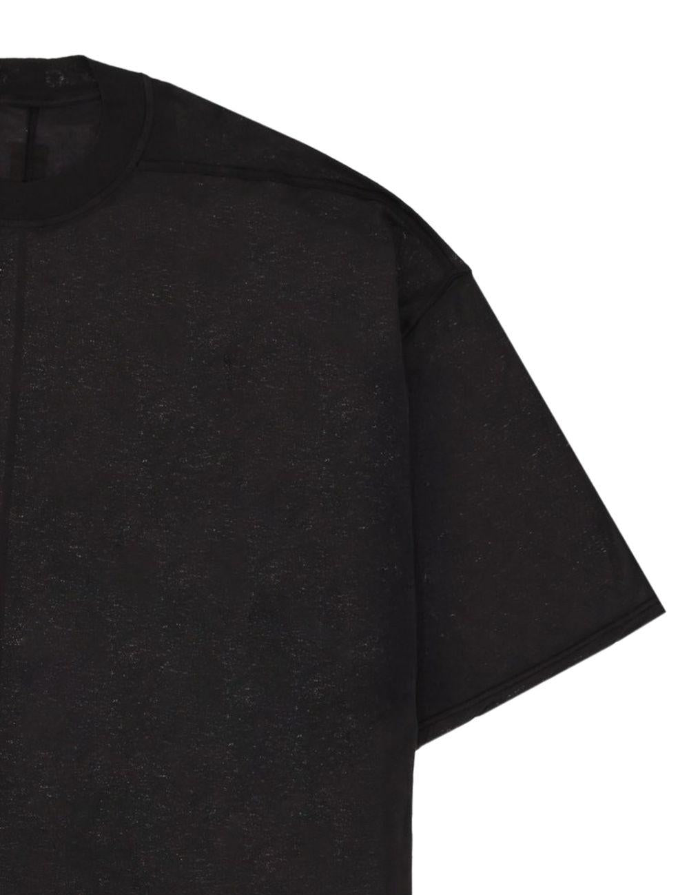 T-shirt con nastro in nero Rick owens drkshdw - uomo 