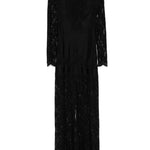 Abito lungo in pizzo in nero Rabanne - donna 