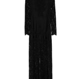 Abito lungo in pizzo in nero Rabanne - donna 