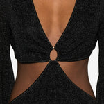 Abito con dettagli cut-out lumiere in nero Oséree - donna 