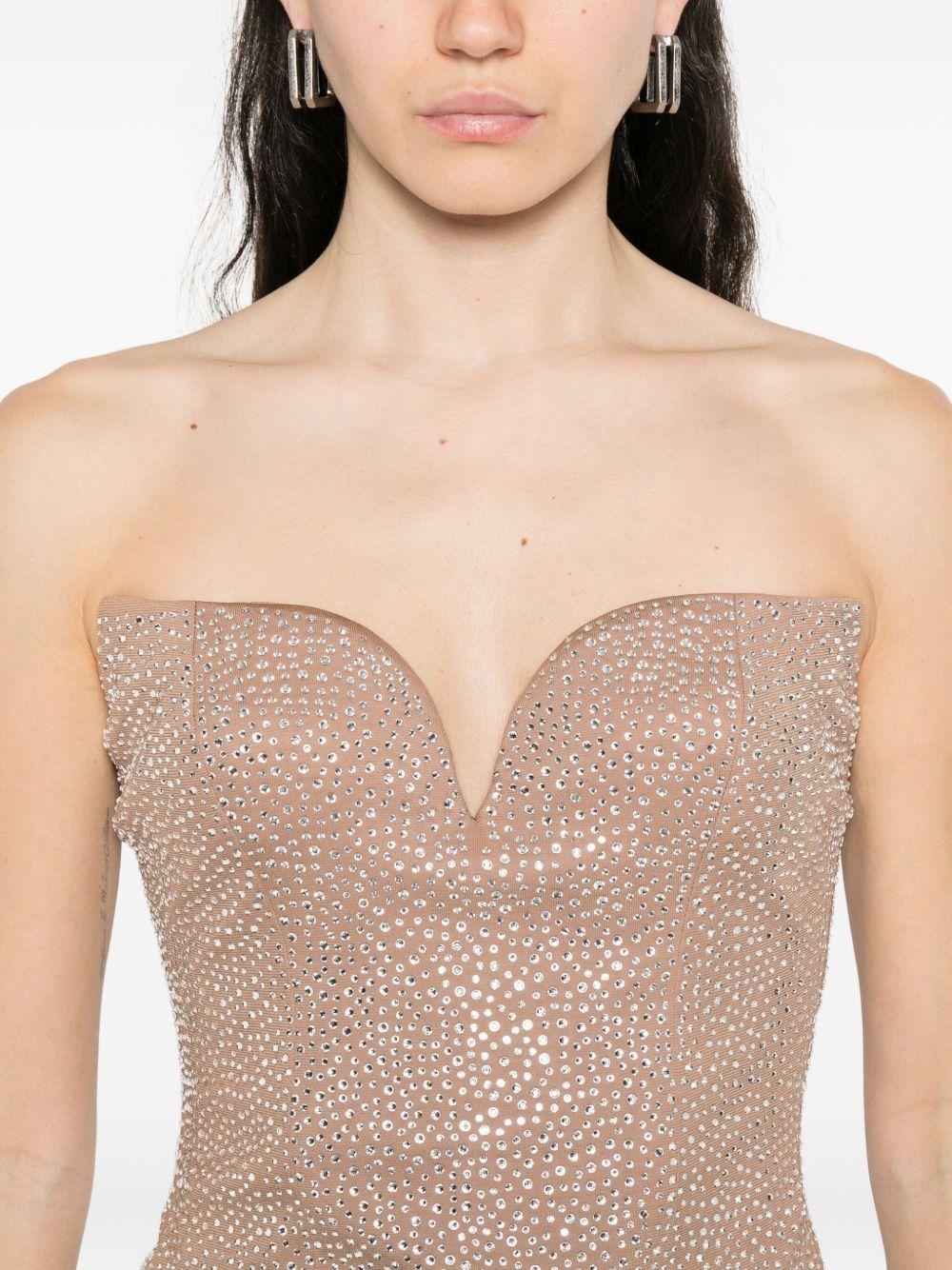 Top senza spalline decorato in beige Giuseppe di morabito - donna 