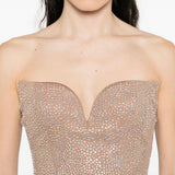 Top senza spalline decorato in beige Giuseppe di morabito - donna 