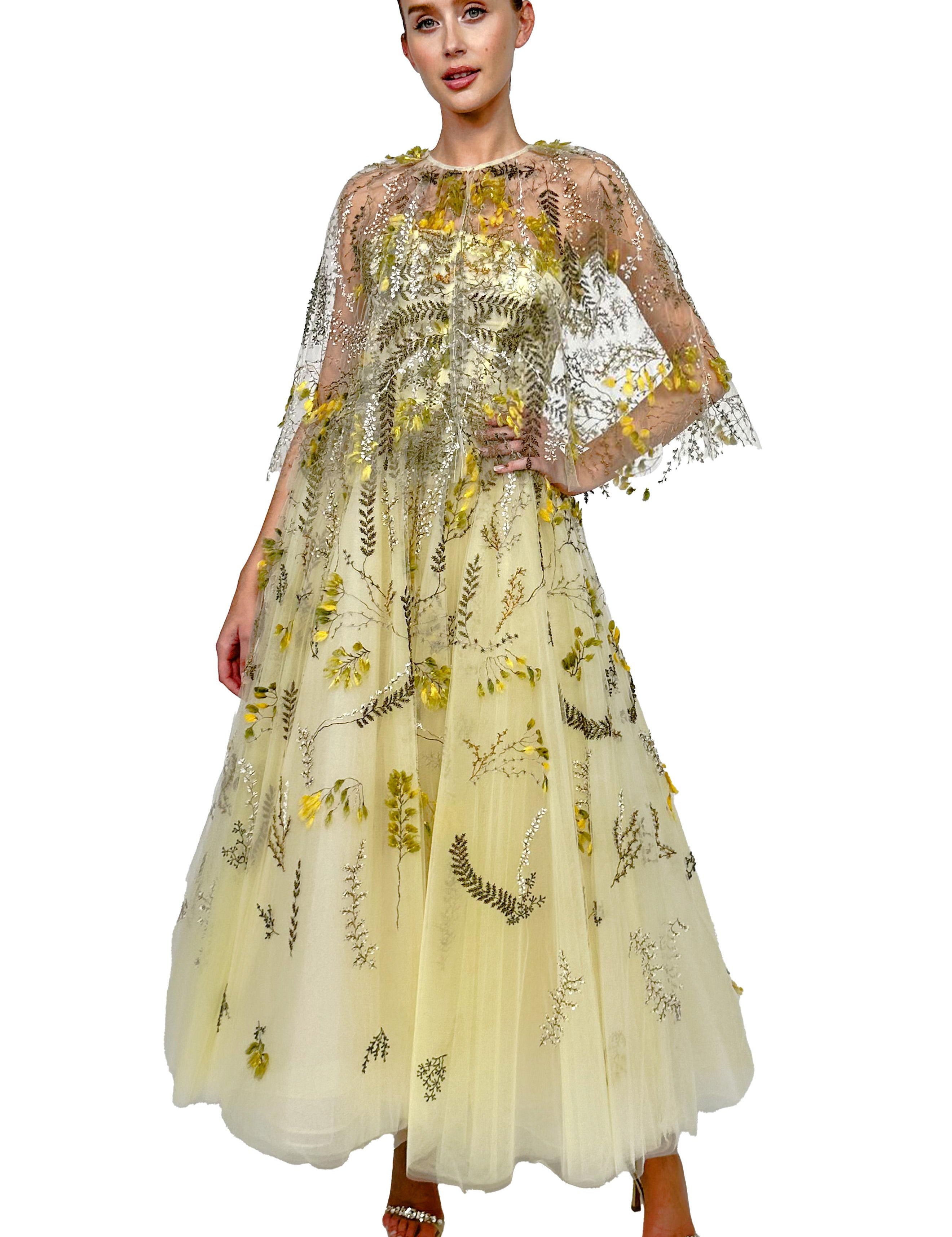 Coprispalle in tulle ricamato Monique Lhuillier - donna 