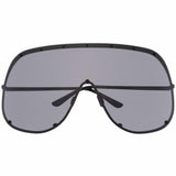 Occhiali da sole oversize in nero 