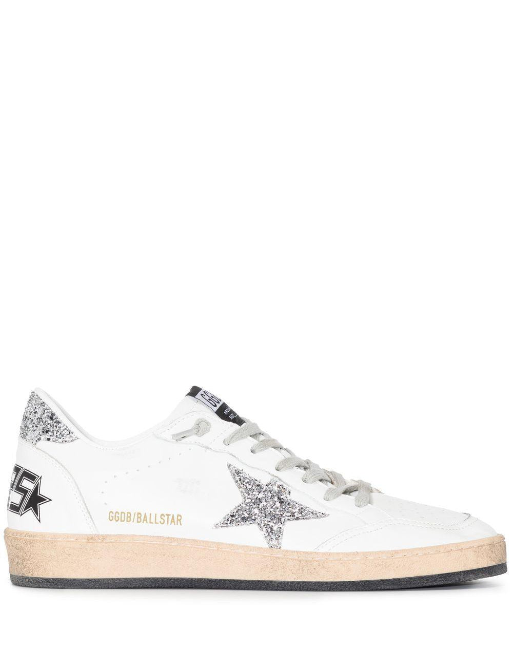 Sneakers ball star in bianco e argento Golden goose - donna 
