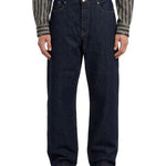 Jeans straight in denim indigo raw 