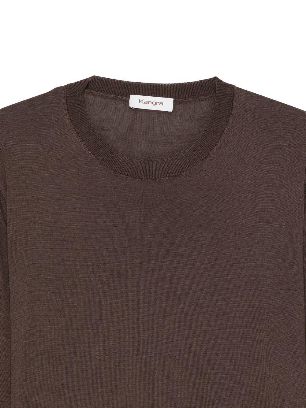 Maglione a girocollo in marrone Kangra - uomo 