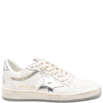 Sneakers Ball Star in bianco e argnto Golden goose- donna 