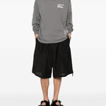 T-shirt a maniche lunghe in grigio Yohji yamamoto - uomo 
