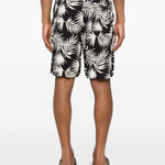 Shorts con stampa in blu Laneus - uomo 