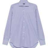 Camicia a righe in blu e bianco Barba - uomo 