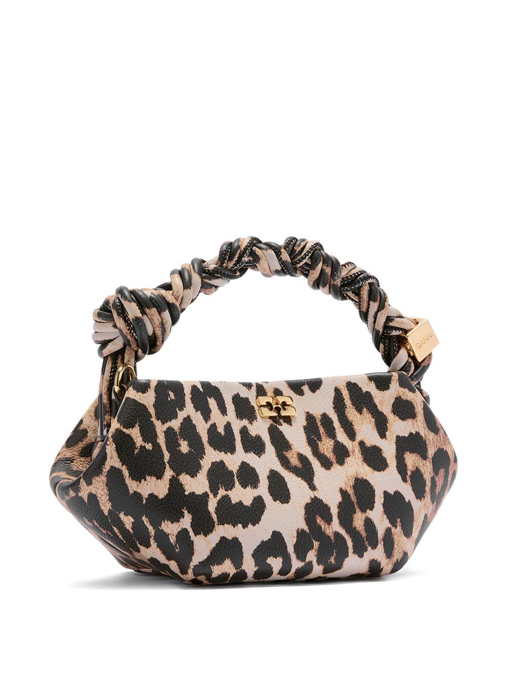 Borsa a mano bou minicon stampa animalier Ganni - donna 