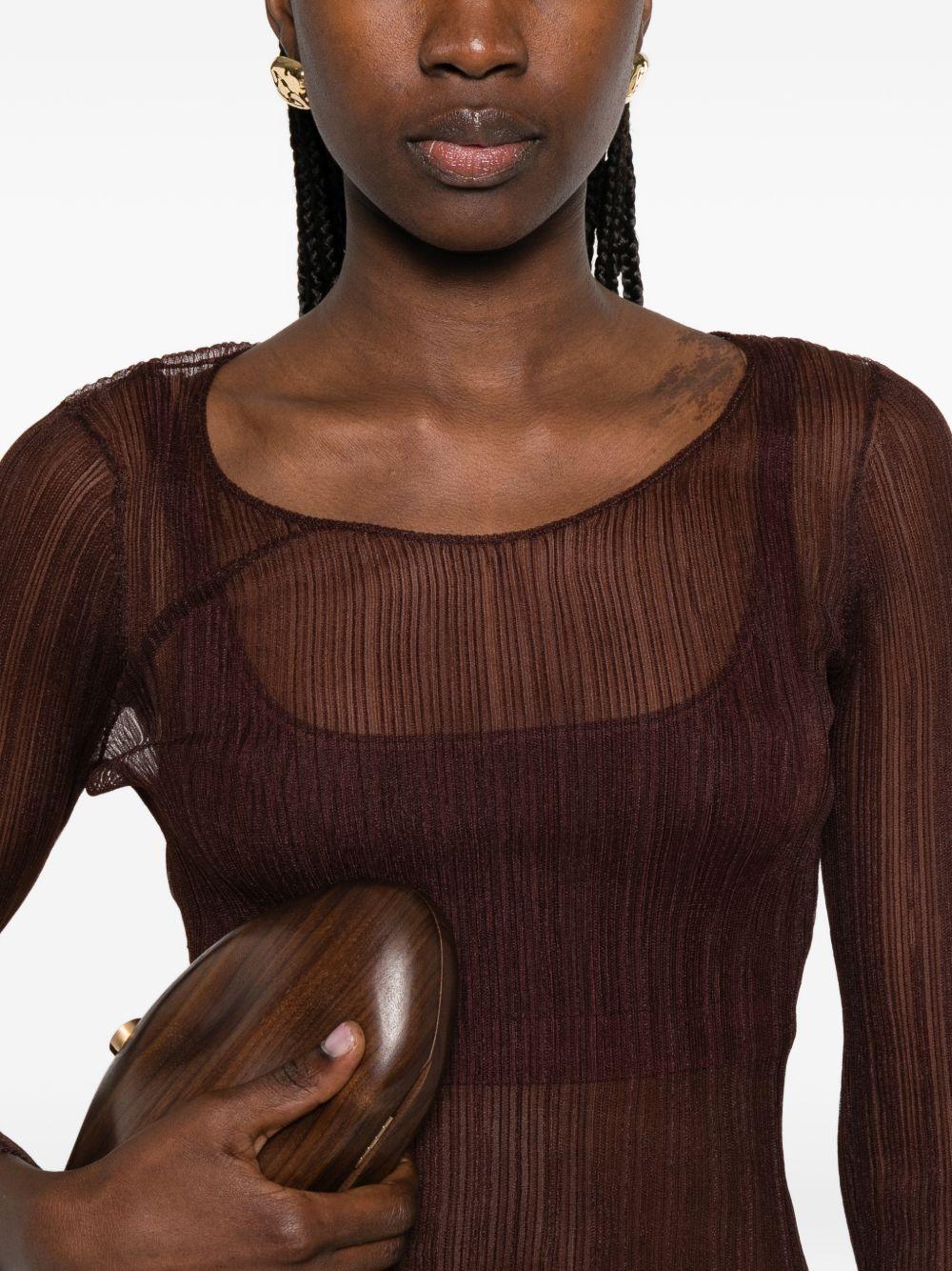 Top a maniche lunghe in bordeaux Simkhai - donna 
