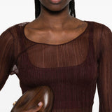 Top a maniche lunghe in bordeaux Simkhai - donna 