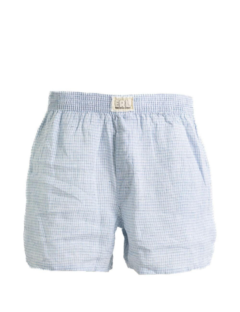 Boxer a quadri in blu Erl - unisex 