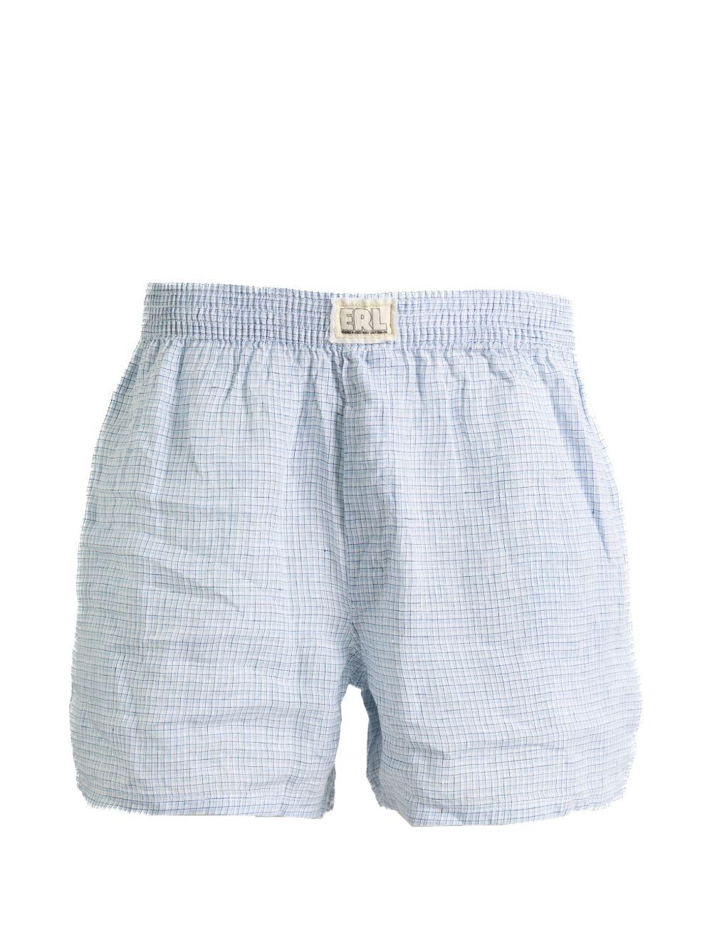 Boxer a quadri in blu Erl - unisex 