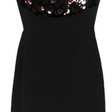 Abito corto con paillettes in nero David Koma - donna 