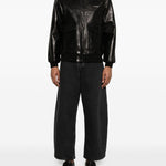 Giacca in pelle in nero Yohji yamamoto - uomo 
