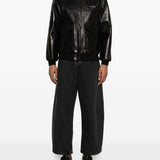 Giacca in pelle in nero Yohji yamamoto - uomo 
