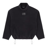 Felpa con collo alto e coulisse in nero Mm6 X Salomon - donna 